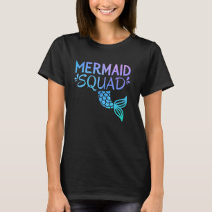 Sjöjungfru Squad Birthday Kids Girl Women Matching T Shirt