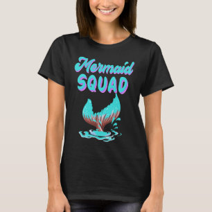 Sjöjungfru Squad Birthday Squad för Party Mamma Pa T Shirt