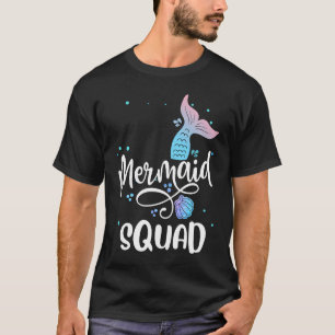 Sjöjungfru Squad Cute Girls Birthday Squad Sjöjung T Shirt