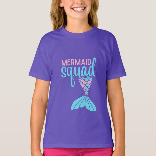 Sjöjungfru Squad Kids Mythical Graphic T Shirt (Framsida)