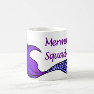 Sjöjungfru Squad med lila sjöjungfru svan på mugg