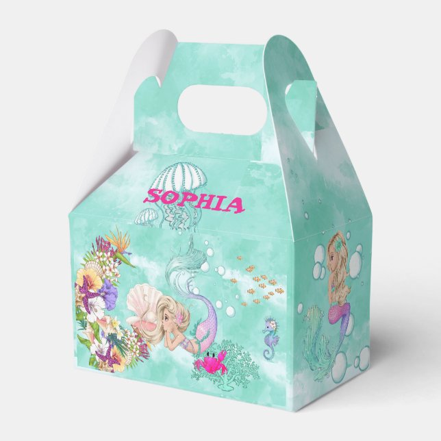 Sjöjungfru Starfish Cute Personal Favbox Presentaskar (Framsidan Sidan)