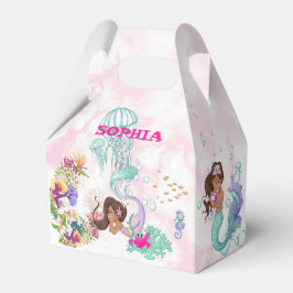 Sjöjungfru Starfish Cute Personal Rosa Mörk Hair Presentaskar