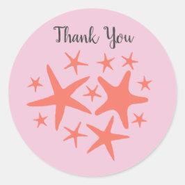 Sjöjungfru Starfish Ocean Beach Party Stickers Runt Klistermärke