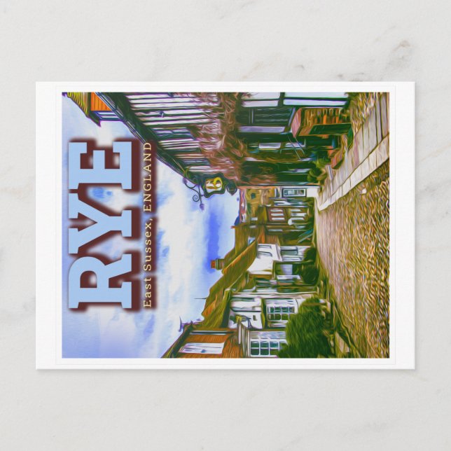 SJÖJUNGFRU STREET - RYE - ÖSTER SUSSEX ENGLAND UK VYKORT (Framsida)