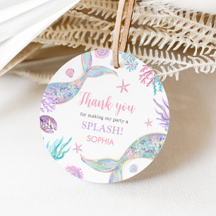 Sjöjungfru Svan Fjärde Födelsedagsfesten Gåvor Etiketter