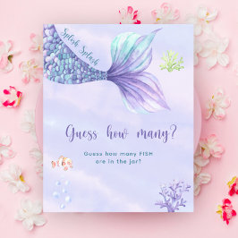 Sjöjungfru svan - Hur många FISH finns i burk? Poster