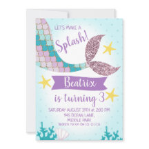 Sjöjungfru Svan Lila och inbjudan till födelsedaga