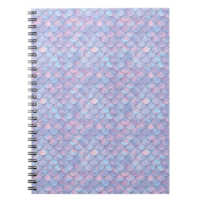 Sjöjungfru Svan  Pastel Lila Gnistra Boutique Anteckningsbok (Framsidan)