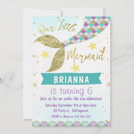 Sjöjungfru Svan under inbjudan till havets födelse