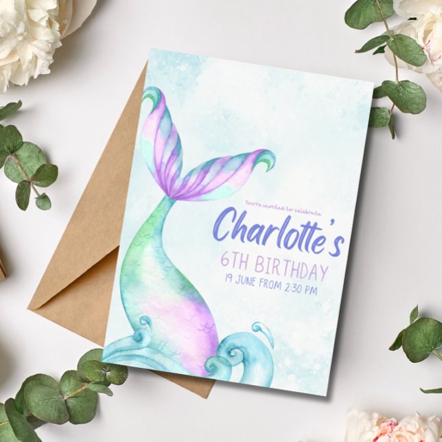 Sjöjungfru Svan under inbjudan till havets födelse (Skapare uppladdad)