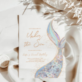 Sjöjungfru Svan under inbjudan till havets födelse