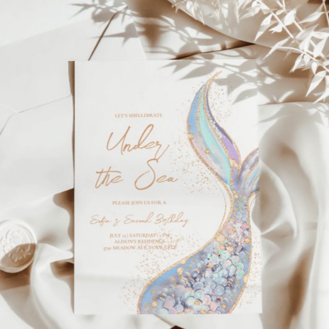 Sjöjungfru Svan under inbjudan till havets födelse (Skapare uppladdad)