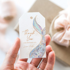 Sjöjungfru Svans Födelsedag Presentetikett