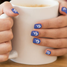Sjöjungfru Swimming Ocean Blue Minx Nail Art