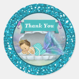 Sjöjungfru Tack-klistermärken #130 Runt Klistermärke