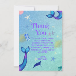 Sjöjungfru - tackkort | Under havet Tack Kort