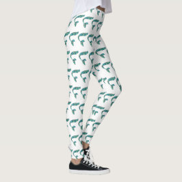 Sjöjungfru Tale Legings White och Grönt Leggings