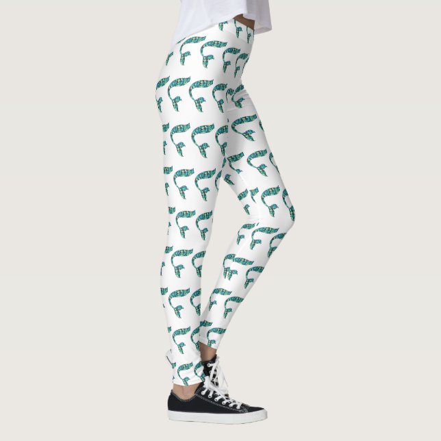 Sjöjungfru Tale Legings White och Grönt Leggings (Höger)