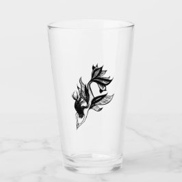 Sjöjungfru Tatto Stil Stippel Shaded Bläck Tecknin Glaskopp