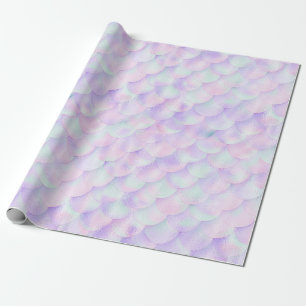 Sjöjungfru Tema lila rosa BIRTHDAY BRÖLLOP WRAP Presentpapper