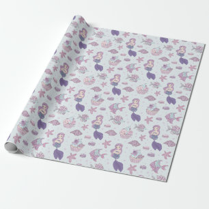 Sjöjungfru Temaparty Pastel Teal Birthday Presentpapper