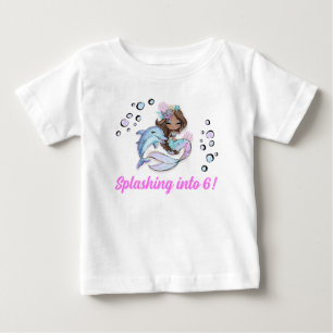 Sjöjungfru ThLED 6e Birthday T-Shirt för barn