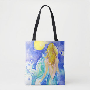 Sjöjungfru Tote Bag Tygkasse