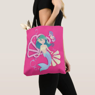 Sjöjungfru Tote Bag Tygkasse