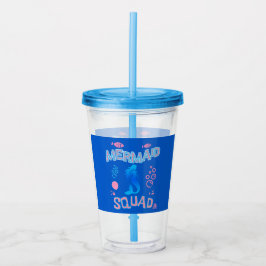 Sjöjungfru Trupp Födelsedagsfest  Take Away Mugg