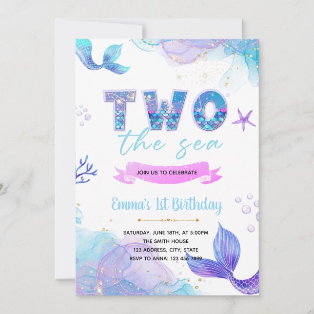 Sjöjungfru TWO: Sjöinbjudan Inbjudningar (Framsida)