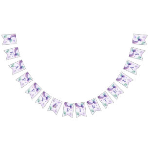 Sjöjungfru Under födelsedagsfesten av havet Vimplar