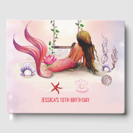 Sjöjungfru under Födelsedagsfesten om hav Gästböcker