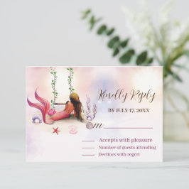 Sjöjungfru under Födelsedagsfesten om hav OSA Kort