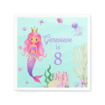 Sjöjungfru under Födelsedagsfesten om hav