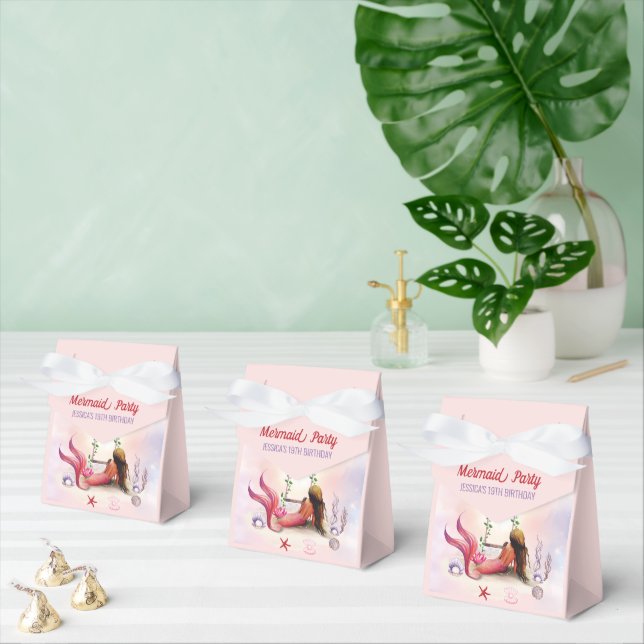 Sjöjungfru under Födelsedagsfesten om hav Presentaskar (Multipel)