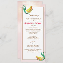 Sjöjungfru under Födelsedagsfesten om hav Program