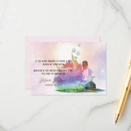 Sjöjungfru under Födelsedagsfesten om hav Tilläggskort