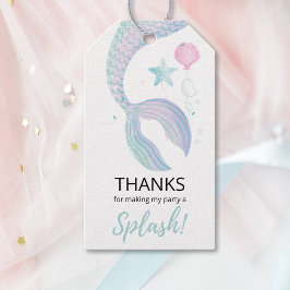 Sjöjungfru Under Havet Äventyr Födelsedag Presentetikett