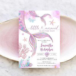 Sjöjungfru Under Havet Baby Shower Inbjudan