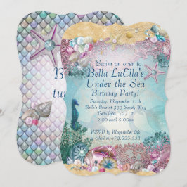 Sjöjungfru Under Havet Festinbjudningar Inbjudningar