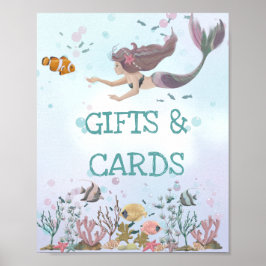 Sjöjungfru Under Havet Gåvor och Kort Poster