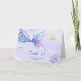 Sjöjungfru under havet Tack för babyduschen