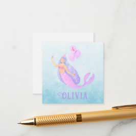 Sjöjungfru under havets födelsedag Flicka Blue Par Tilläggskort