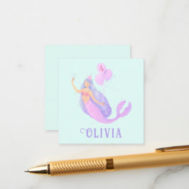 Sjöjungfru under havets födelsedag Flicka Blue Par Tilläggskort