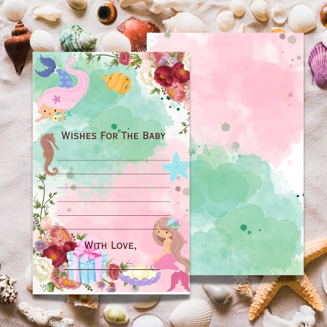 Sjöjungfru under havets Önskemål för babyduschen (Skapare uppladdad)
