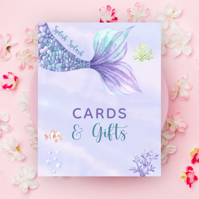 Sjöjungfru under havskort och gåvor poster (Skapare uppladdad)