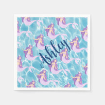 Sjöjungfru under havsvattenfärgen Havsungar party