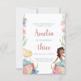 Sjöjungfru under inbjudan till Havets födelsedag