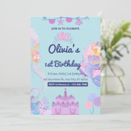 Sjöjungfru under inbjudan till sjöss 1:a födelseda